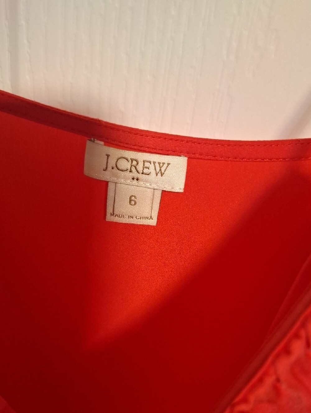 J. Crew Red Ruffle-Trim Spaghetti Strap Cami - Picture 2 of 5